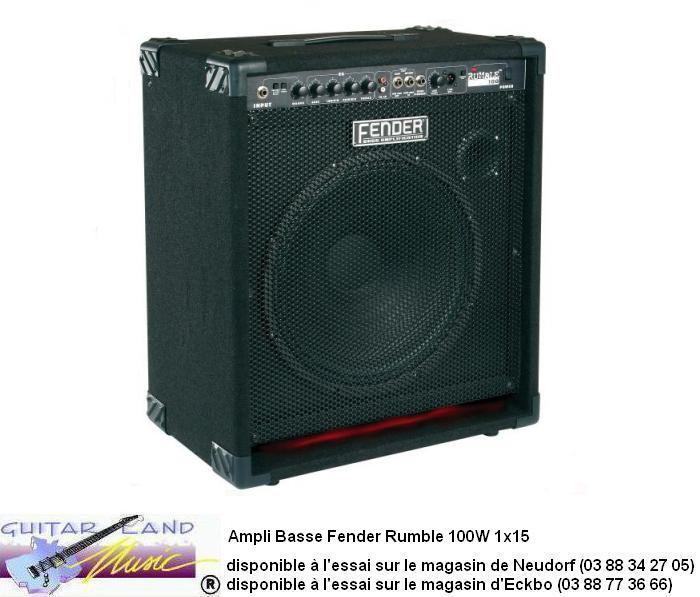 Ampli Basse Fender Rumble 100W 1x15